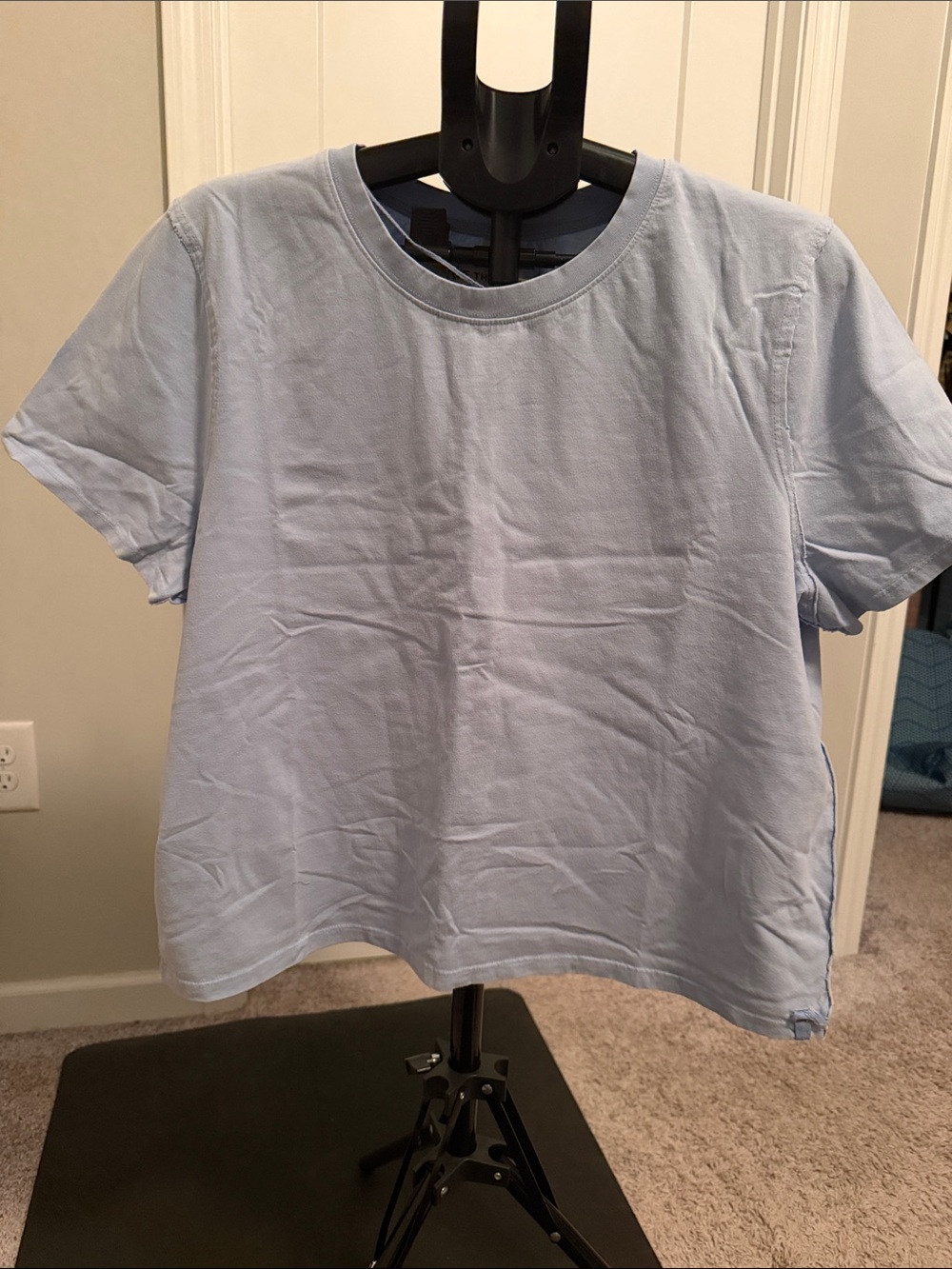 We The Free Pastel Blue Short Sleeve Boxy Tee